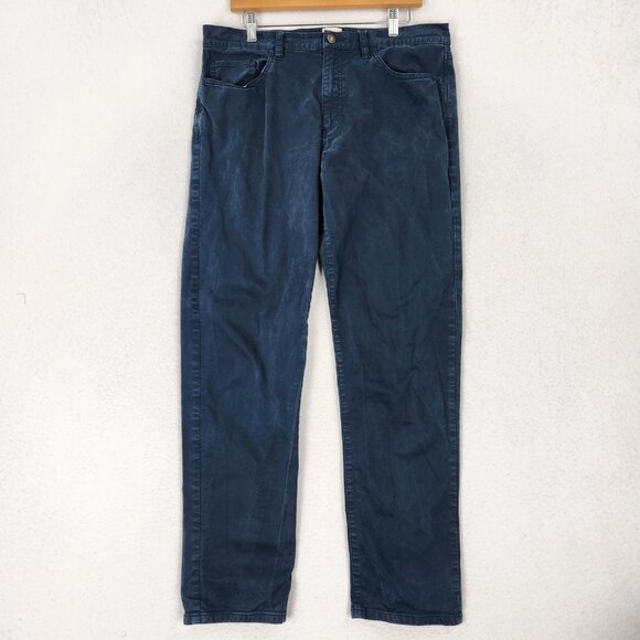 Flint and Tinder Pants Mens 34x32 Faded Blue Tapered Fit Stretch Chino 5 Pocket - Picture 1 of 13